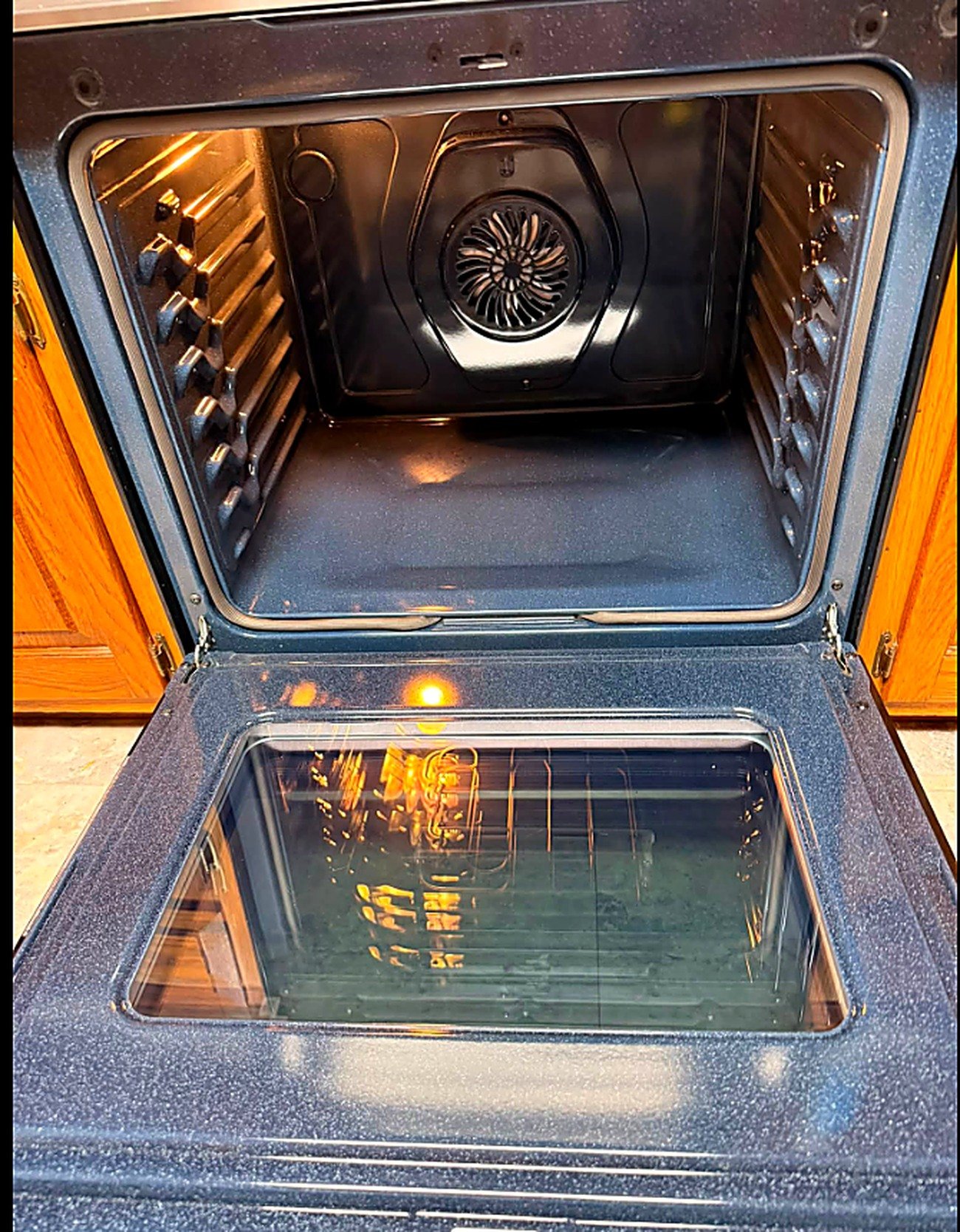 Clean oven after professional cleaning